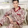 Men&#39;s Designer Ice Silk Pajama Set