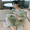 Men&#39;s Designer Ice Silk Pajama Set