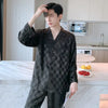 Men&#39;s Designer Ice Silk Pajama Set