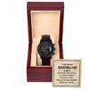 Black Chronograph Watch - For Husband Every Moment