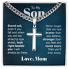 Artisan Cross Necklace - For Son From Mom