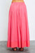 Western Boho Colorblock Front Tie Elastic Waist Maxi Skirt