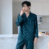 Men&#39;s Designer Ice Silk Pajama Set