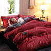 Corduroy Velvet Duvet Bedding Set